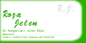roza jelen business card